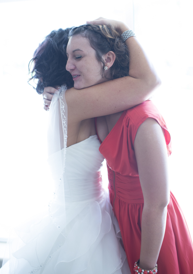 bride with maid of honor